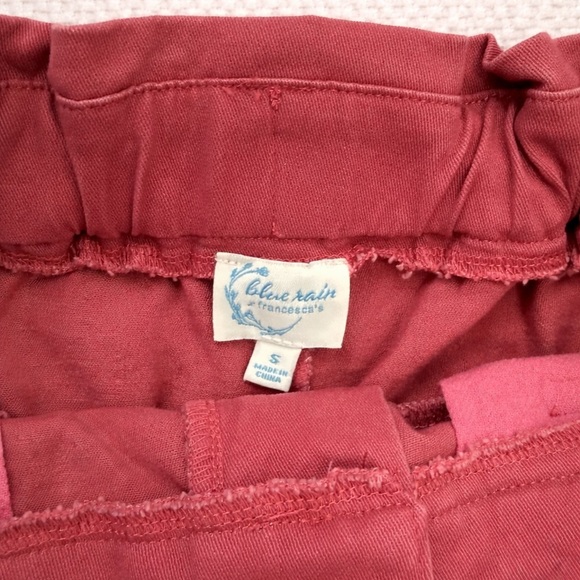 Blue Rain by Francesca’s Dusty Rose Paperbag Waist Belted Shorts - Picture 3 of 3